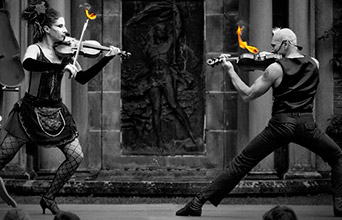 Strings on Fire The world’s leading violin stunt duo 