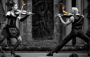 Strings on Fire The world’s leading violin stunt duo
